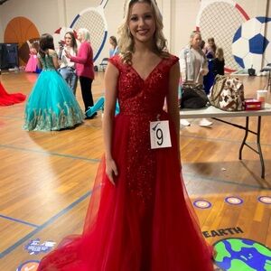 Red Jovani dress size 2